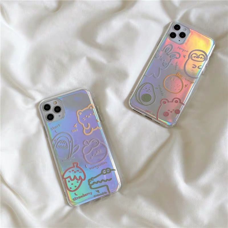 Ốp điện thoại silicone trong suốt họa tiết đa dạng thời trang thích hợp cho Iphone 11pro X Se2 Xr 7 8plus Xsmax 6s