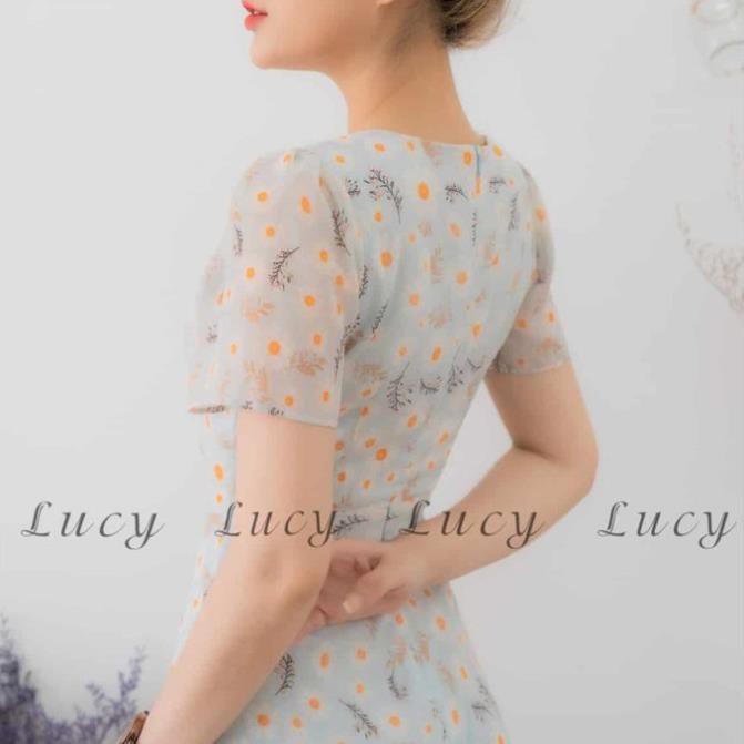 Váy trắng hoa dáng xoe thời trang Váy Lucy đẹp phù hợp công sở đi chơi đi đám cưới 👗