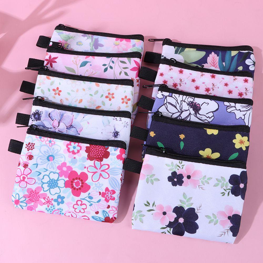 Túi Đựng Khăn Giấy / Mỹ Phẩm / Thẻ Tín Dụng Họa Tiết Hoa Xinh Xắn Cho Nữ