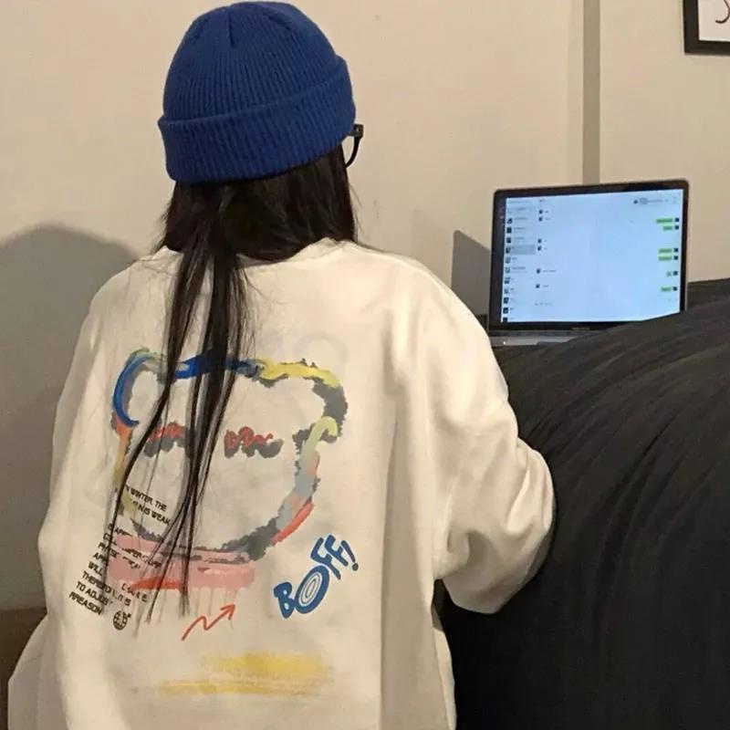 Áo sweater dáng rộng phong cách hàn quốc thời trang xuân thu mới 2021 năng động cho nữ | BigBuy360 - bigbuy360.vn