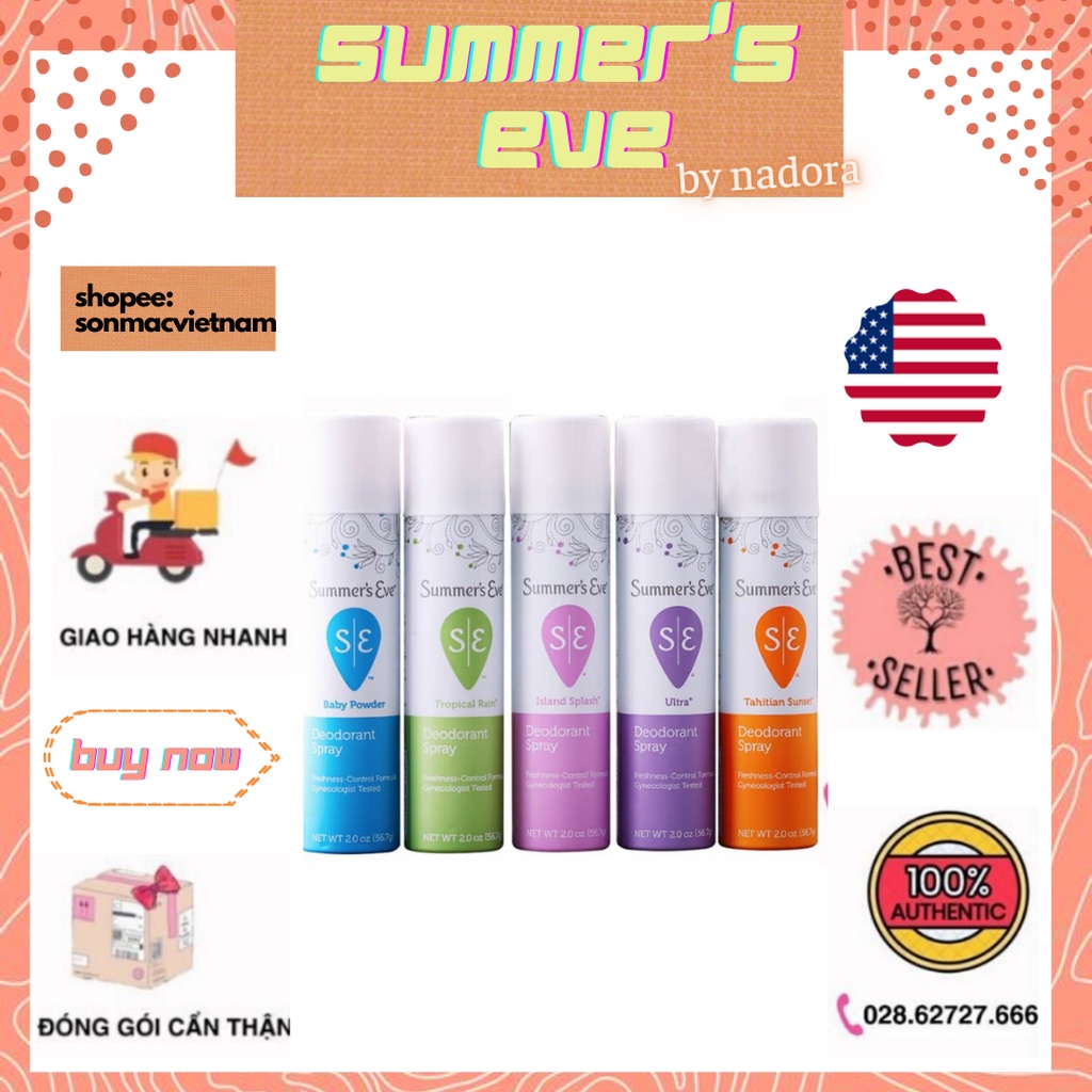 [CÁC MÙI] Xịt Phụ Khoa Summer’s Eve Spray