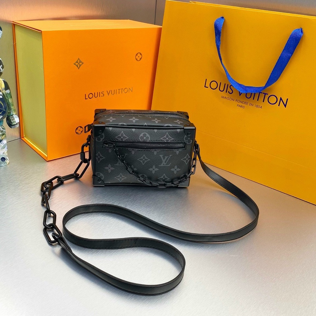 TÚI ĐEO CHÉO NAM NỮ UNISEX DÂY DA PHỐI XÍCH CÁ TÍNH 2 BOX SUPER VIP SMANO BAGS HOẢ TỐC