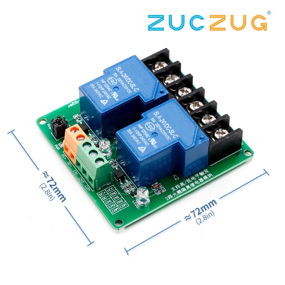 2-way 30A high and low level trigger relay module 5V smart home automation control | BigBuy360 - bigbuy360.vn