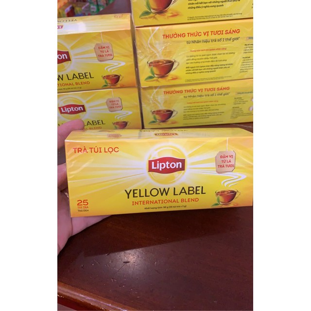 Trà Túi Lọc Lipton Nhãn Vàng 50g(25 túi trà x 2g)