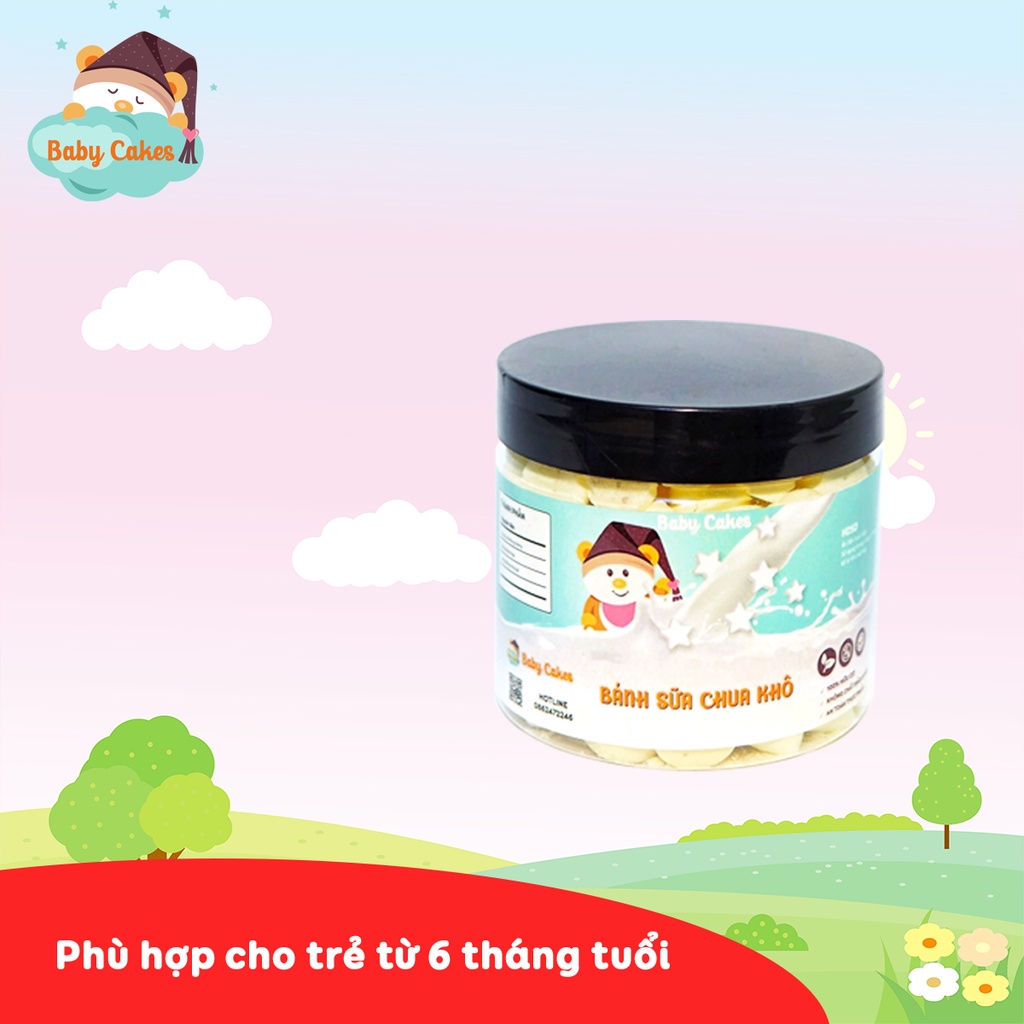 Bánh ăn dặm cho bé BabyCakes bánh sữa chua handmade 500ml giúp bé tập nhai đảm bảo vệ sinh an toàn thực phẩm dạng thanh