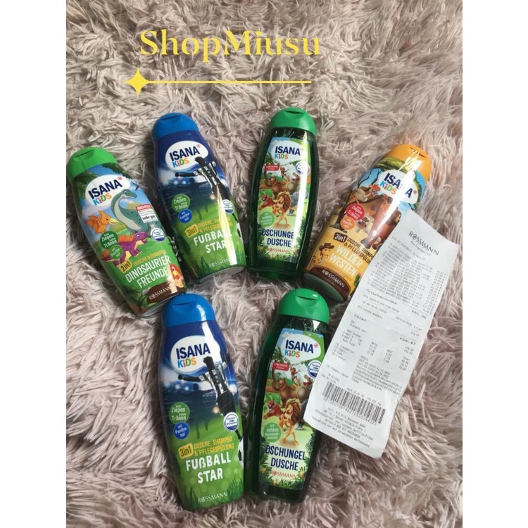 Sữa tắm gội hương trái cây dành cho bé trai 300ML Isana - Bill Đức,SỮA TẮM ISANA 300ml cho bé trai Đ