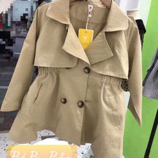 Áo khoác măng tô cho bé gái