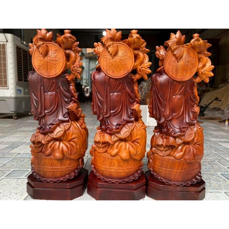 Tượng phật di lặc ngũ phúc gỗ hương cao 60cm