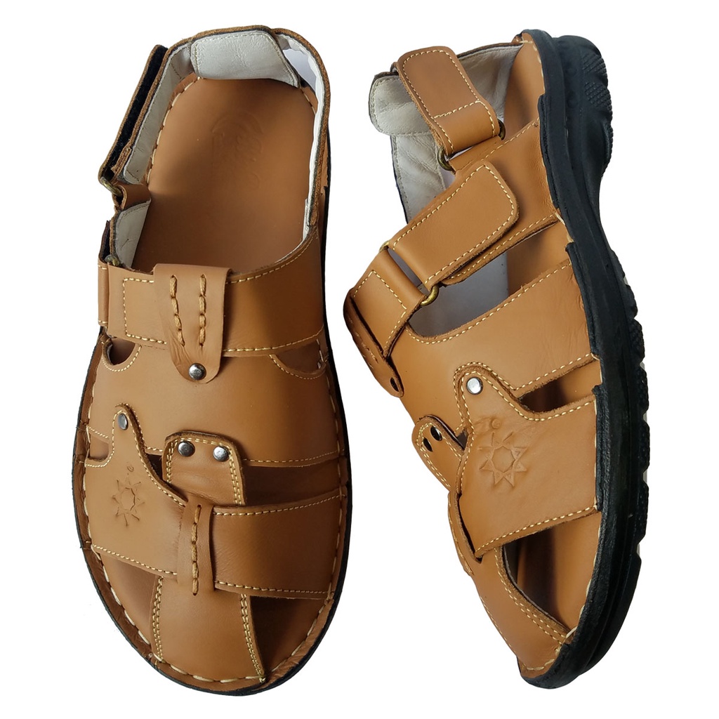 Giày Sandal Nam bít đầu BIGBEN Da Bò Thật SD99