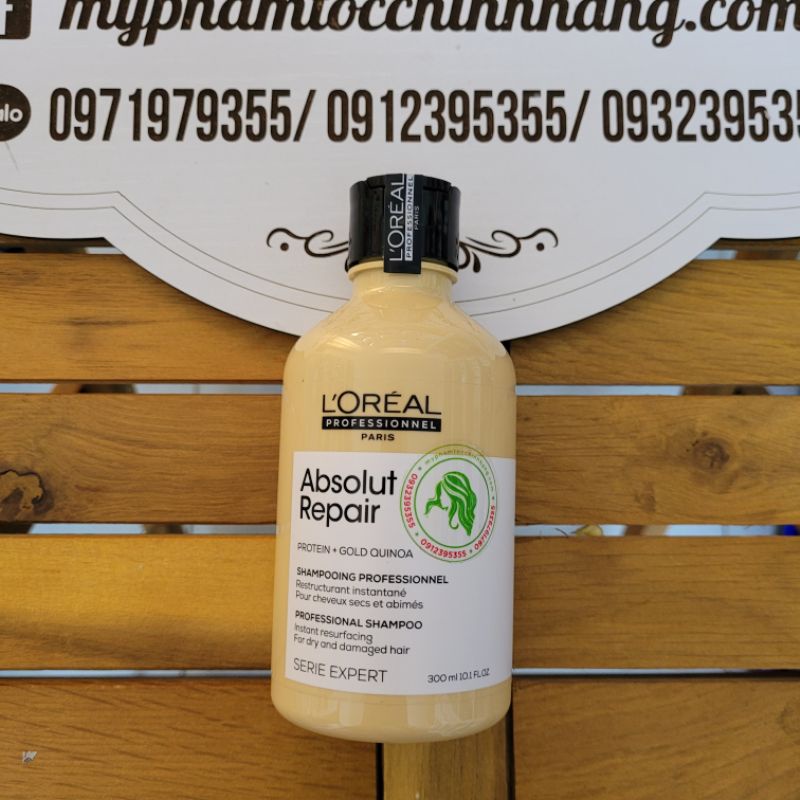 Dầu Gội xả L'oreal absolut repair chăm sóc tóc hư tổn 500ml  300ml - 200ml