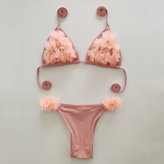 Đồ bơi bikini 2 mảnh đính hoa