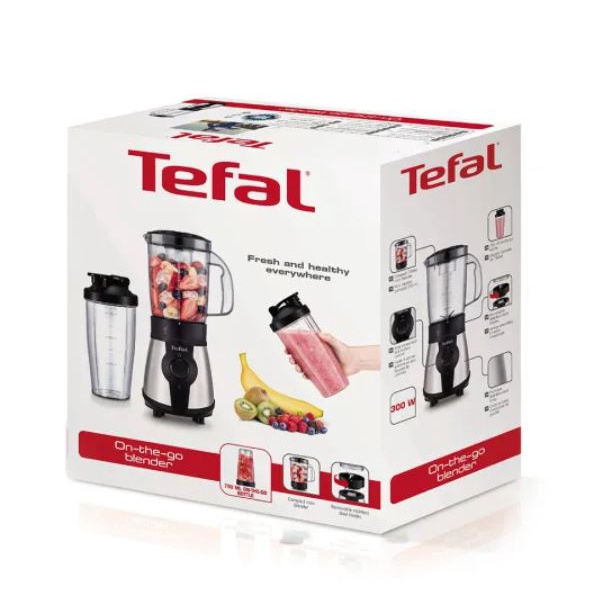 Máy xay sinh tố Tefal BL1B1D39 2 cối - Công suất 300W - Dung tích cối lớn 1.3L - Cam kết chính hãng - Bảo hành 2 năm
