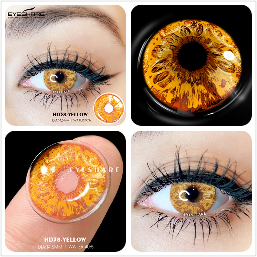 Cặp kính áp tròng EYESHARE nhiều màu sắc tùy chọn độc đáo dành cho hóa trang halloween