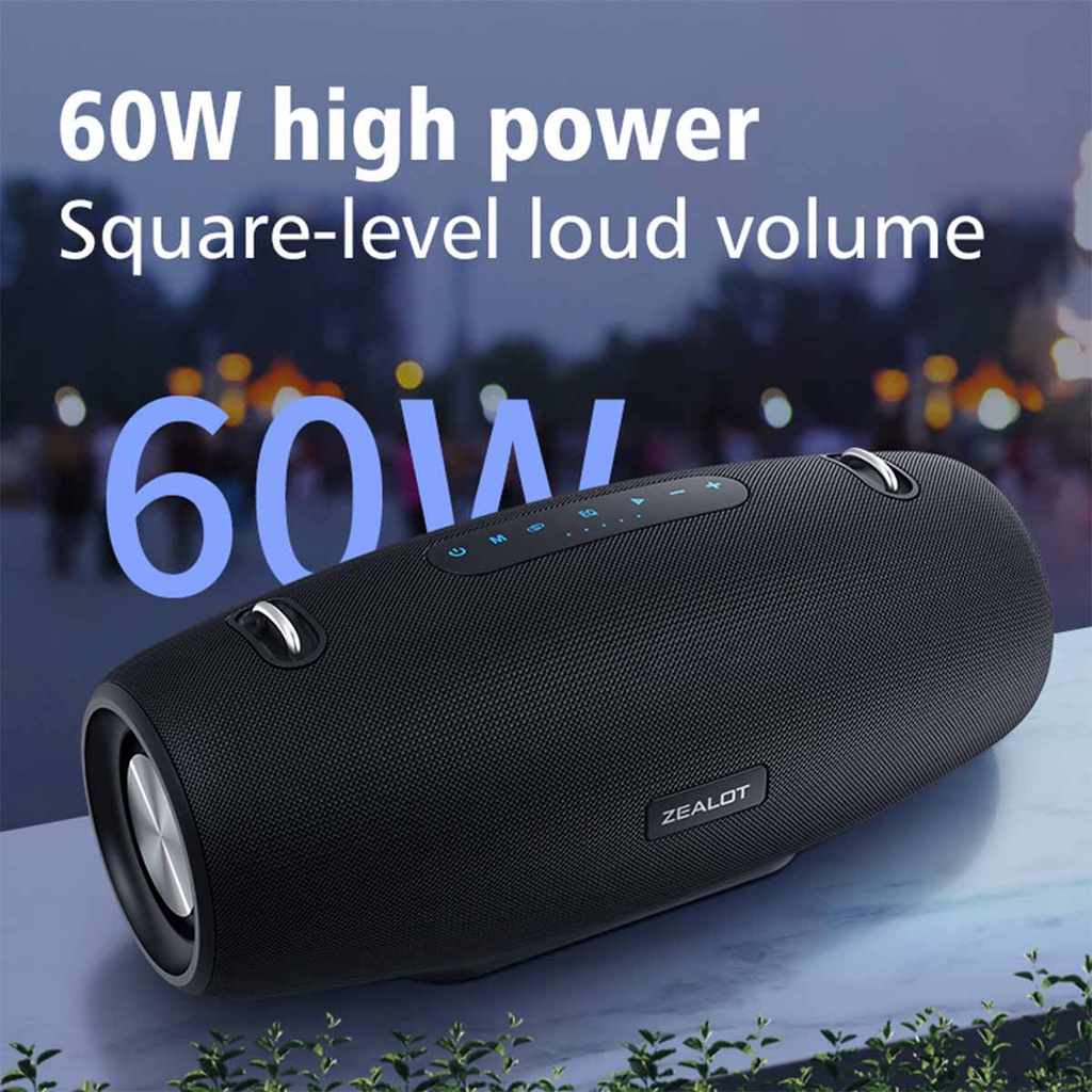 Loa Bluetooth Zealot S67| Loa Tặng kèm Micro, Công suất 60W, Bass Mạnh, Pin Trâu - Chính hãng, Bảo hành 12th- OBIBI