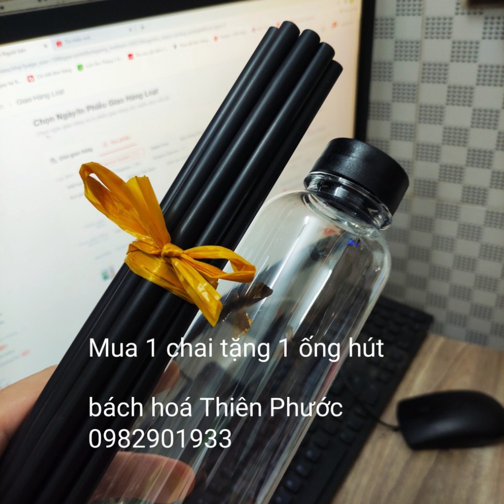 chai nhựa vuông, tròn, bầu 330ml/ 500ml - 1 chai - đựng chè dưỡng nhan, trà sữa
