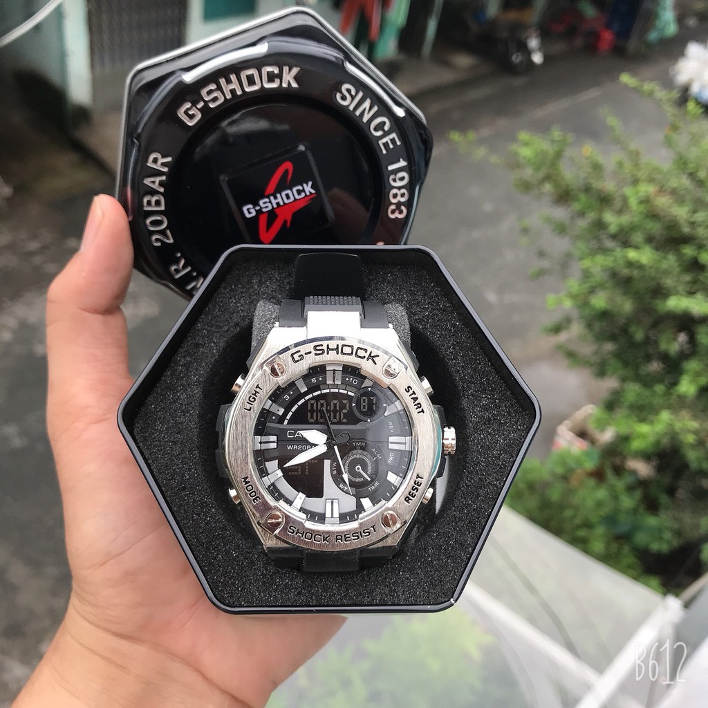 Đồng hồ nam Gsock MTG 200 viền thép không gỉ , chông nước 20 BAR bền bỉ , mạnh mẽ