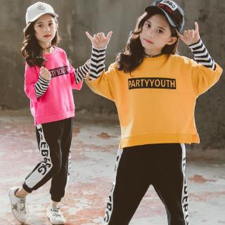 Set áo thun tay dài & quần dài cho bé gái