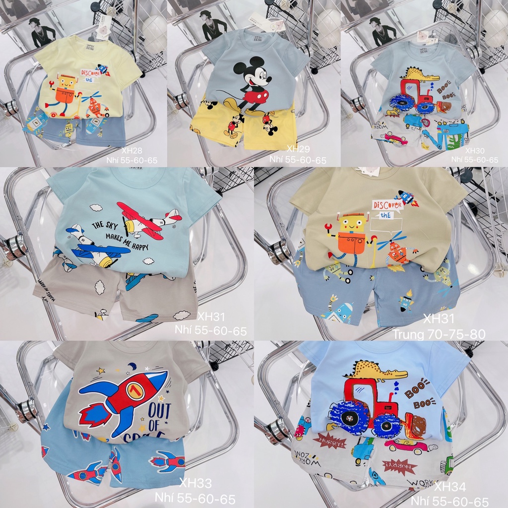 BỘ XUẤT HÀN COTTON BÉ MẪU MỚI NĂM 2022 -BẢNG MÀU 4