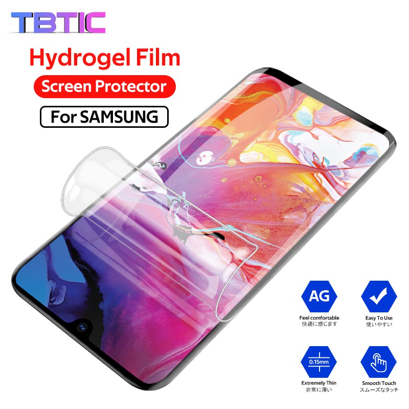 TBTIC For Samsung Note 8 9 10 S8 S9 S21 FE 5G S22 Plus Ultra A11 A12 A22 A30 A30S A32 4G A50 A51 A52 A71 A80 A9 2018 A52S 4G 5G Hydrogel Film Screen protector (Not Tempered Glass)