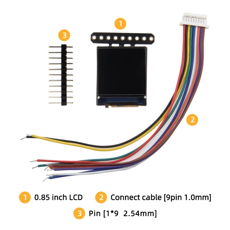 Mô Đun Màn Hình TFT LCD T-0.85 Inch GC9107 Nhiều Màu Sắc