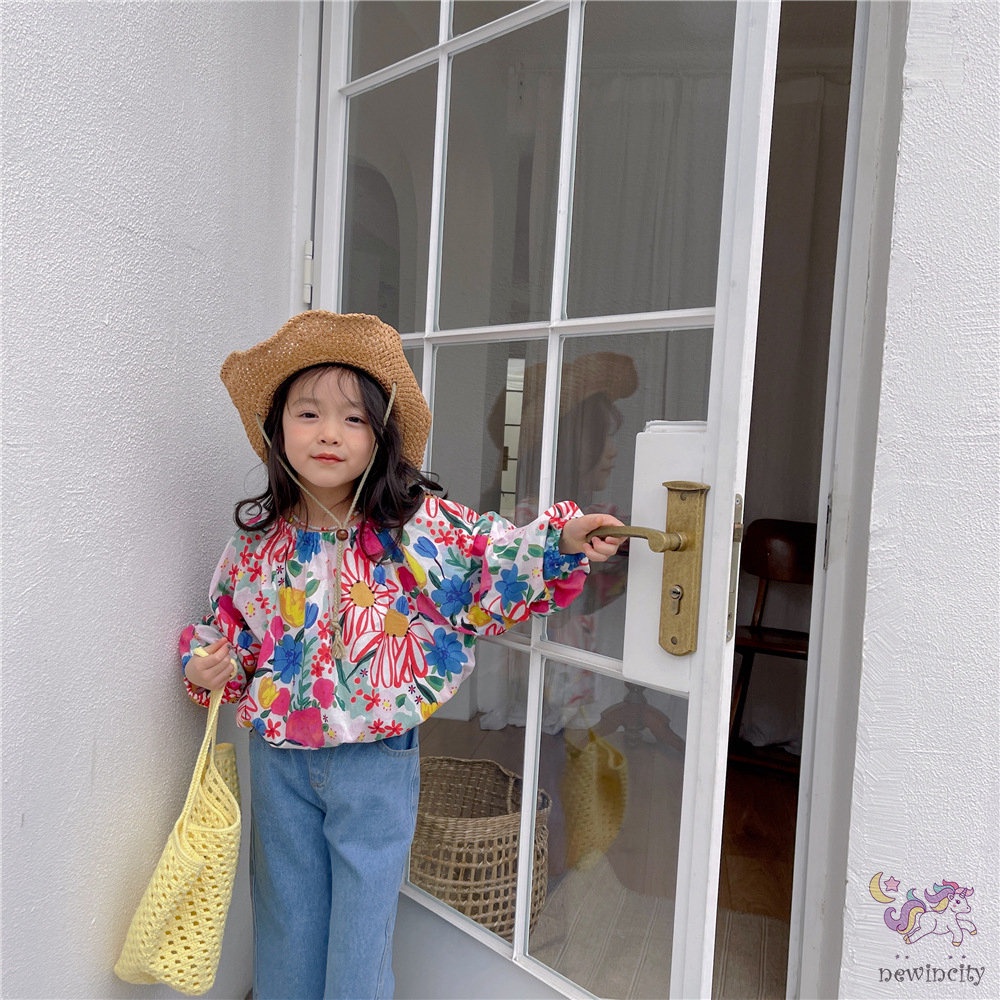 Đầm DàI Tay In Hoa Cho Bé GáI