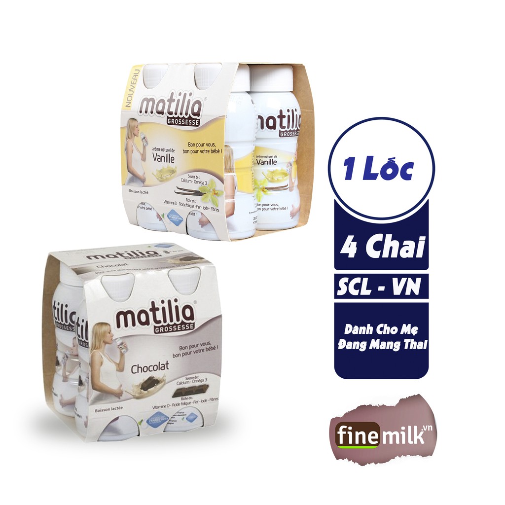 Sữa pha sẵn Matilia Vani Pháp chai 200ml dành cho bà bầu