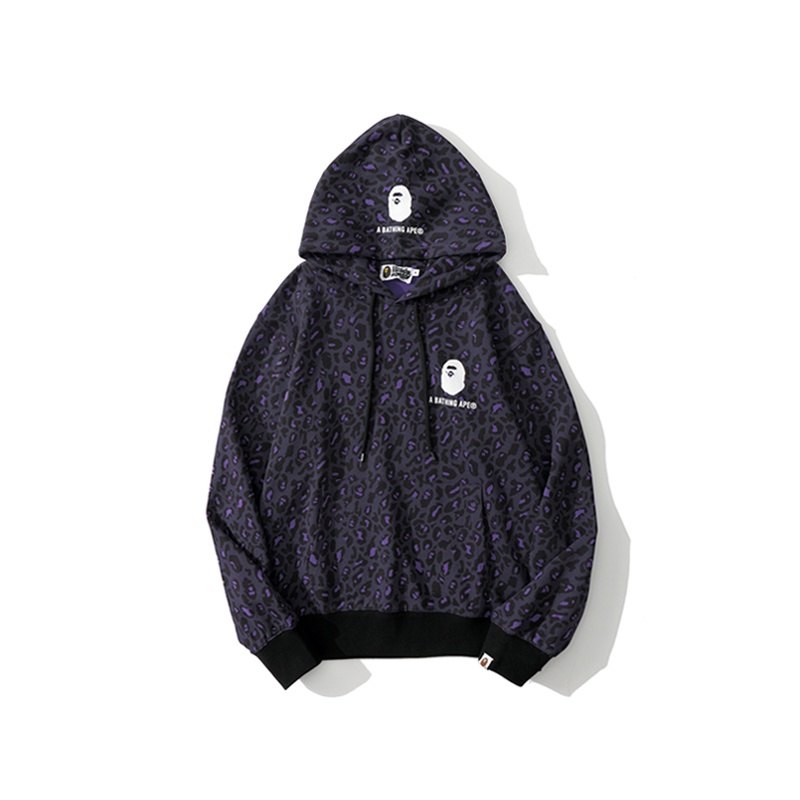 Bape Thời Trang In Áo Hoodie Cotton Unisex