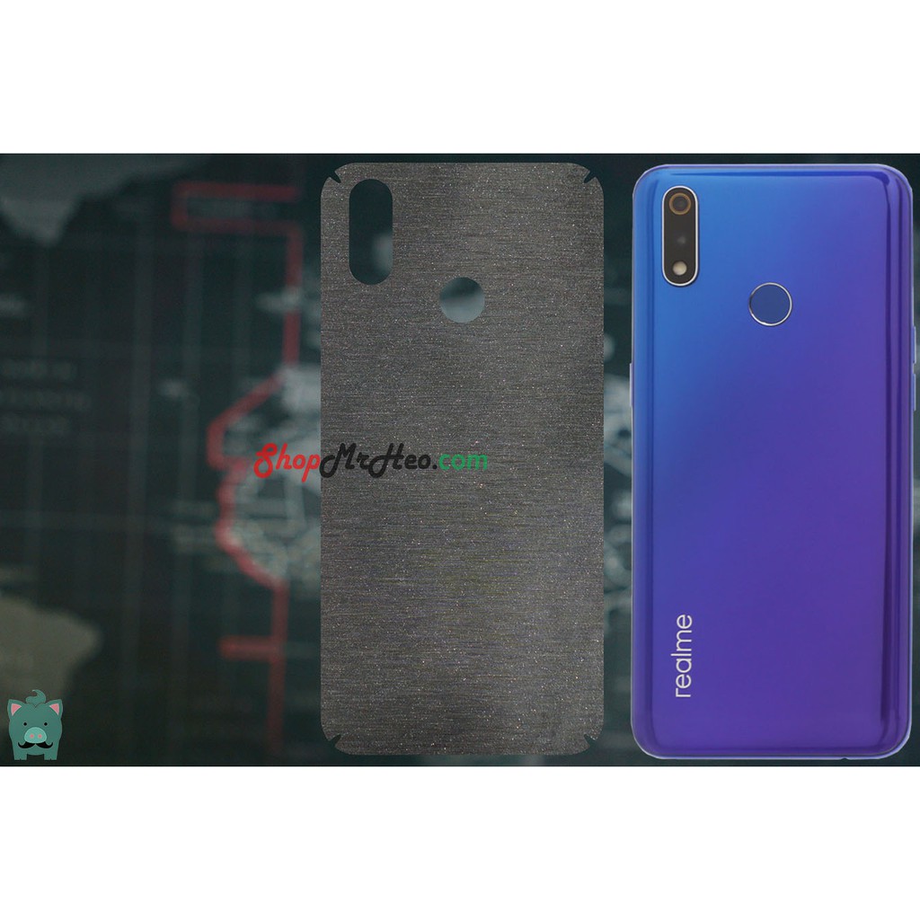 Skin Dán Mặt Sau Lưng Vân Nhôm Realme 3 - Realme 3 Pro