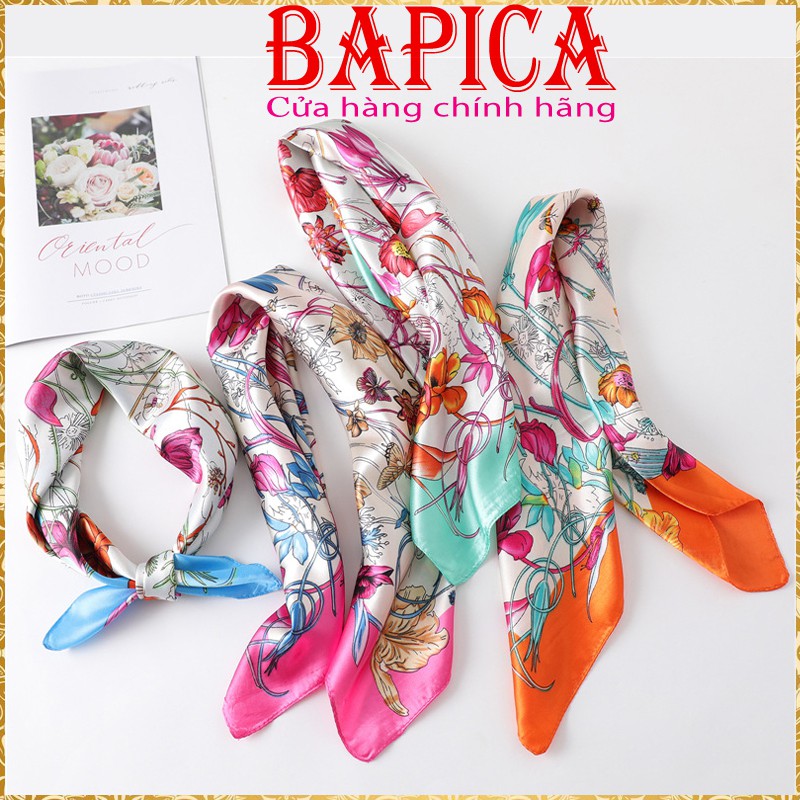 Khăn bandana quàng cổ turban lụa vuông ,khăn bandana đội đầu thời trang A12
