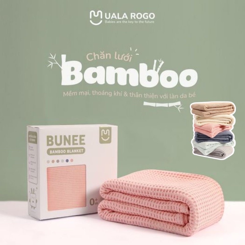 Uala Rogo - Chăn lưới đa năng Bamboo kháng khuẩn, mắt lưới thoáng mát, hút ẩm cực tốt