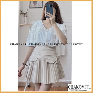 Sơ mi nữ cổ bẻ viền ren A827, áo kiểu nữ Hàn Quốc tay ngắn màu trắng phối ren dọc áo phía trước đẹp sang trọng dễ thương