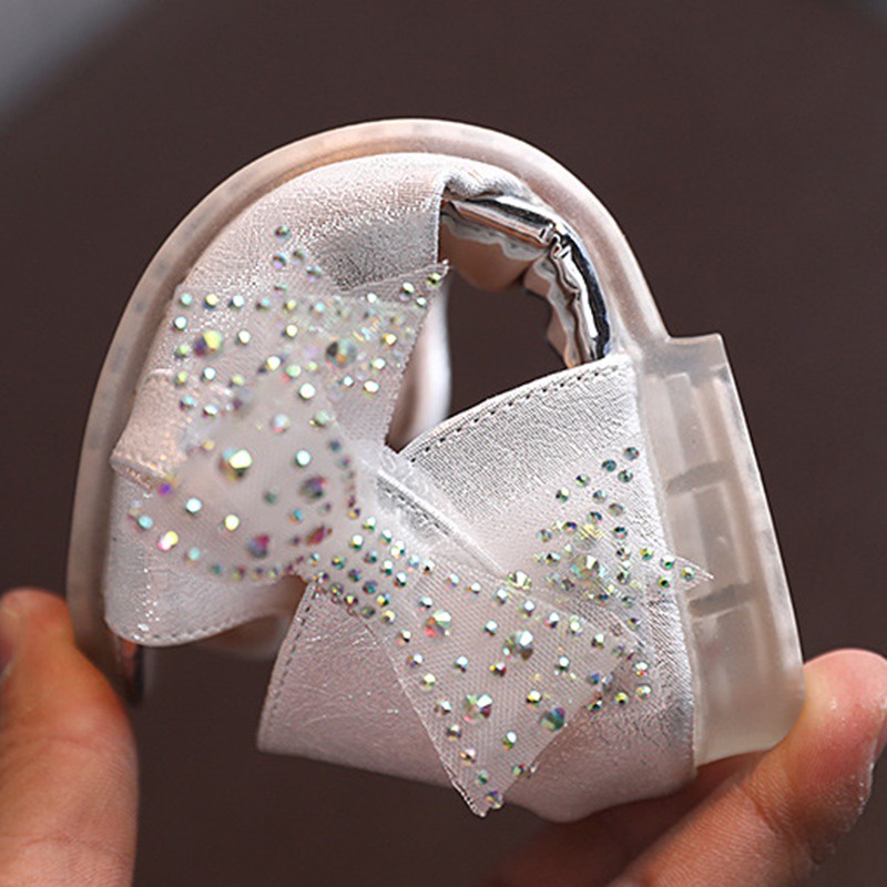 Xăng đan Đế Mềm Đính Nơ Cho Bé Gái