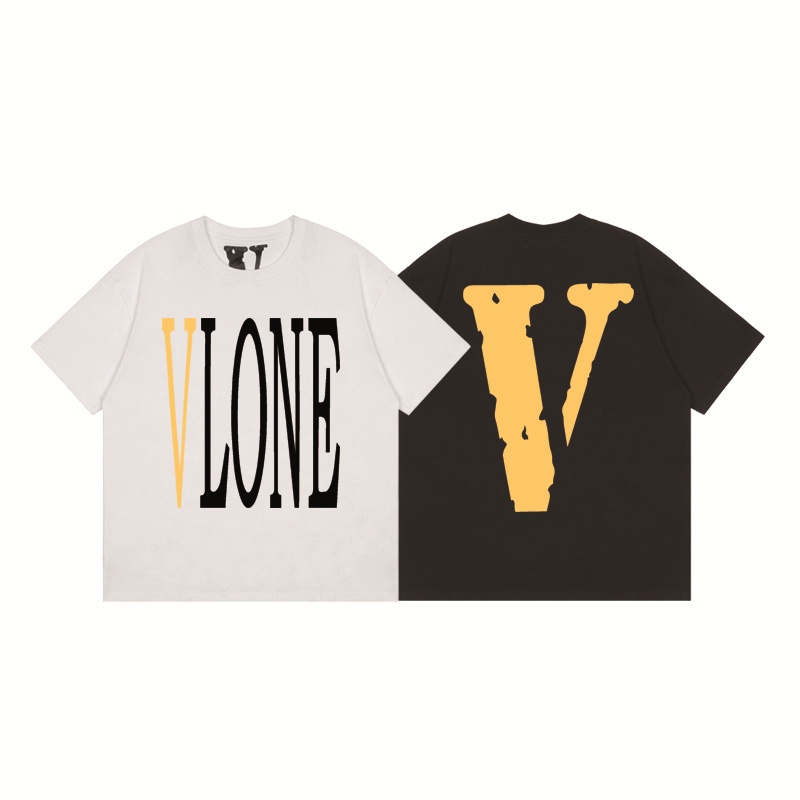 Áo Thun Cotton Ngắn Tay In Họa Tiết Vlone Cổ Điển Dành Cho Nam Và Nữ