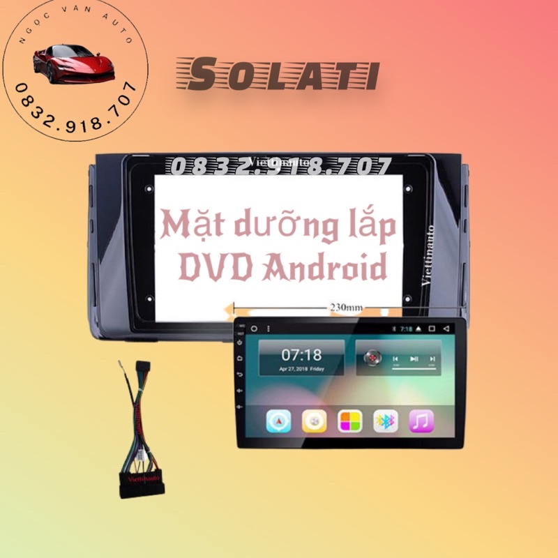 Mặt dưỡng Solati xe 16 chỗ 9 inch kèm jack nguồn zin