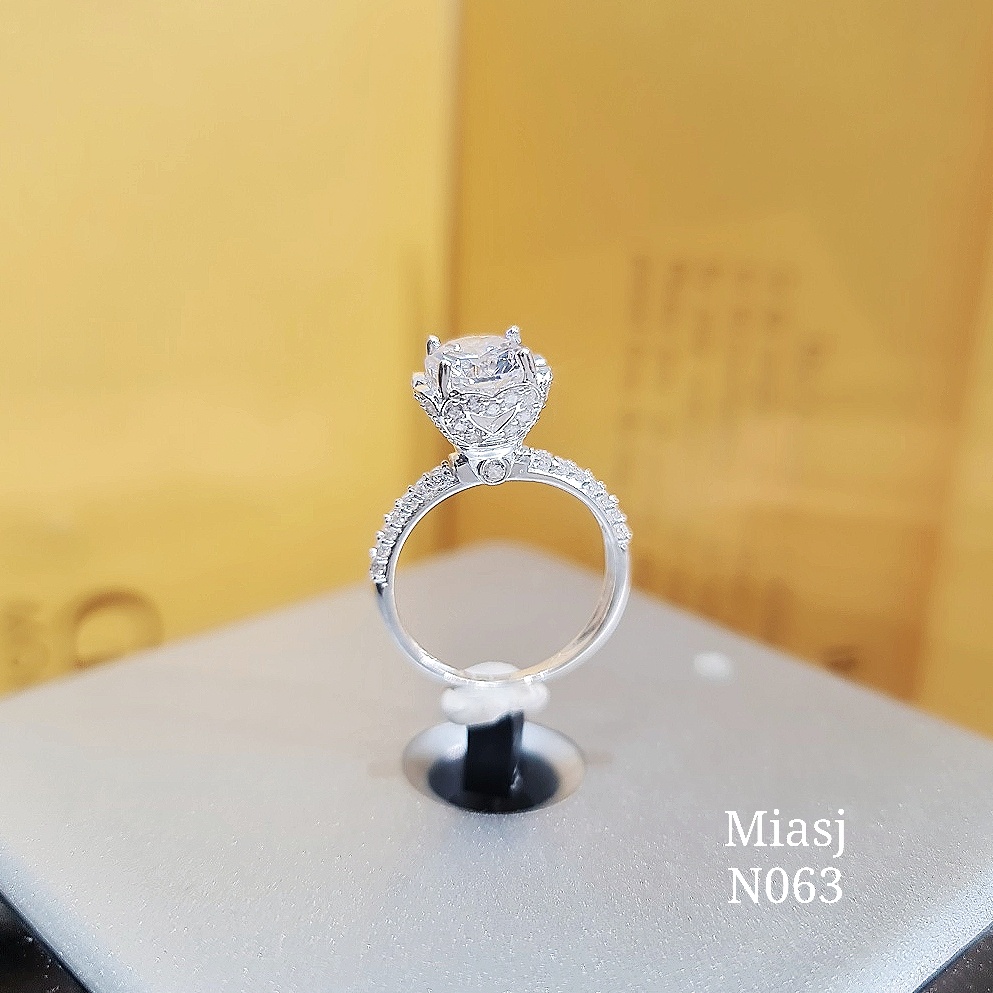 Nhẫn nữ bạc Ý S925 MiASJ N063 nạm đá cao cấp, sang trọng, lung linh
