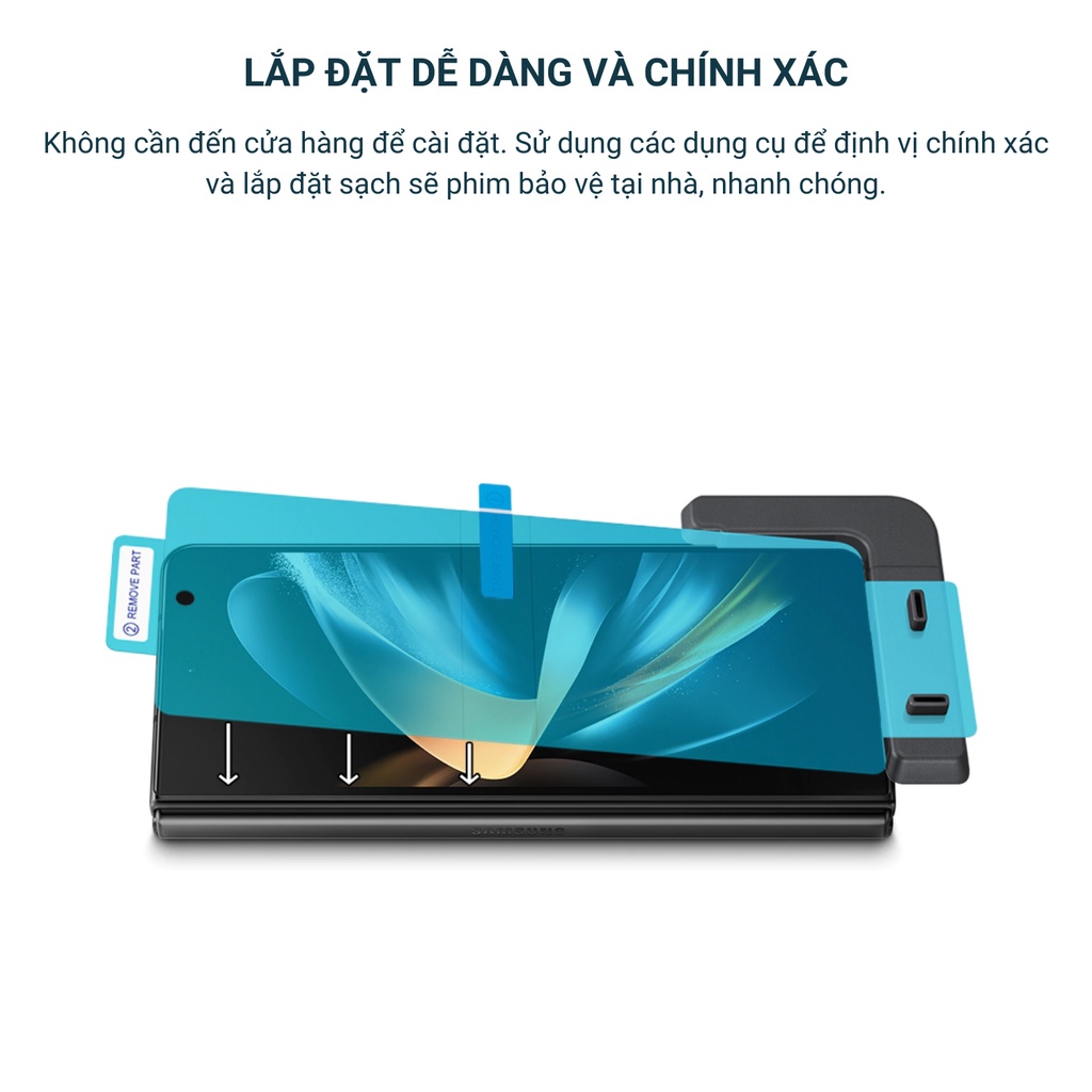 Bộ tấm dán màn hình trước dành cho Samsung Galaxy Z Fold4