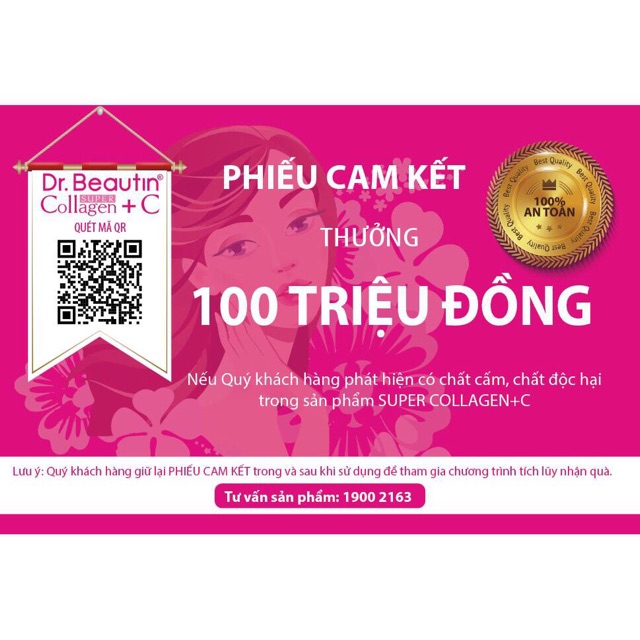 Viên uống DR.BEAUTIN SUPER COLLAGEN + C - Bổ sung Collagen làn da căng bóng, mềm mượt, trắng sáng