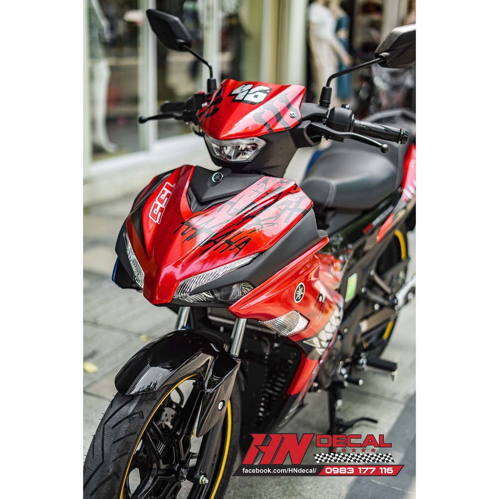 Tem trùm Exciter 155 đỏ đen cá mập