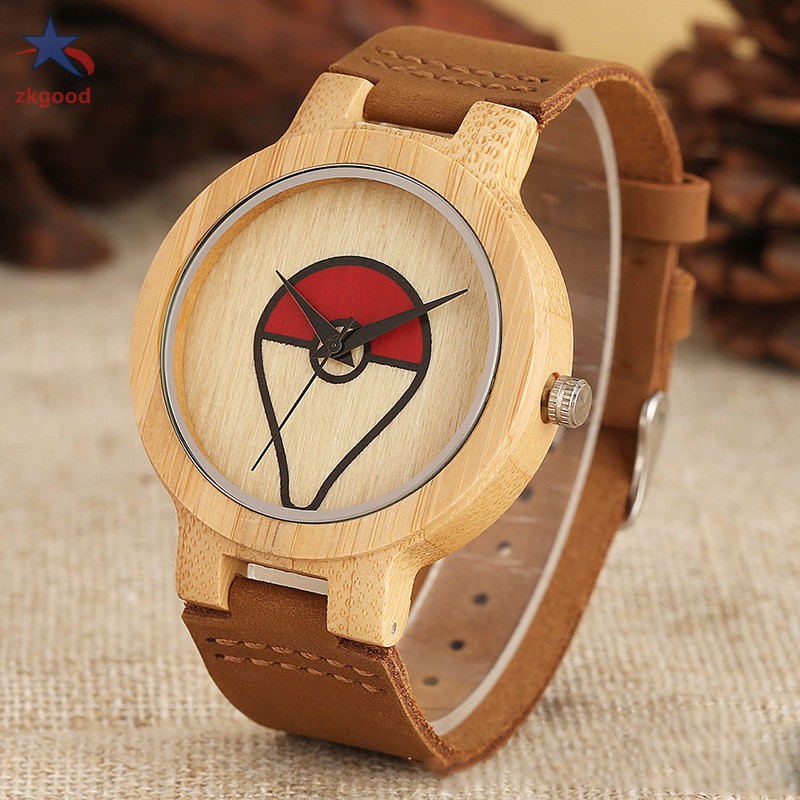 Đồng Hồ Quartz Mặt Tròn Trang Trí Hình Pokemon