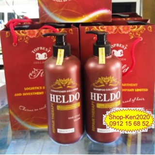 Cặp dầu gội & xả heldo 500ml x2