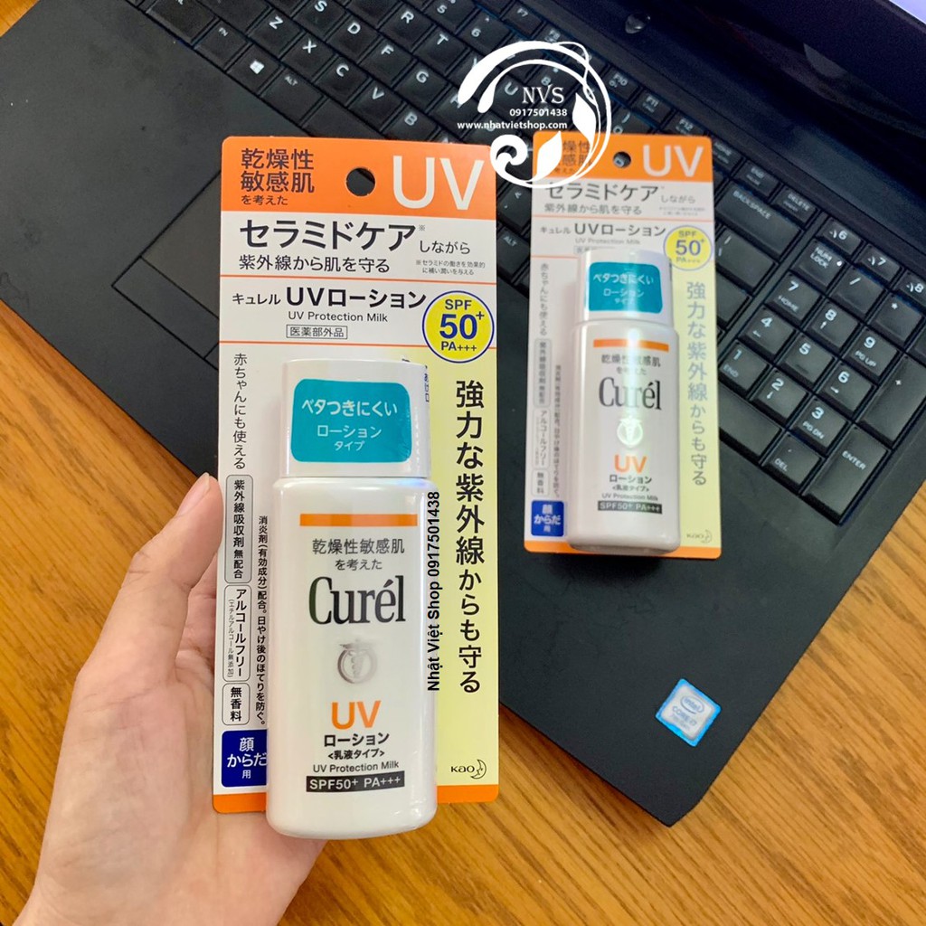 [Chính hãng] Sữa chống nắng Curel UV Protection Milk SPF 50+ PA+++ (60ml)