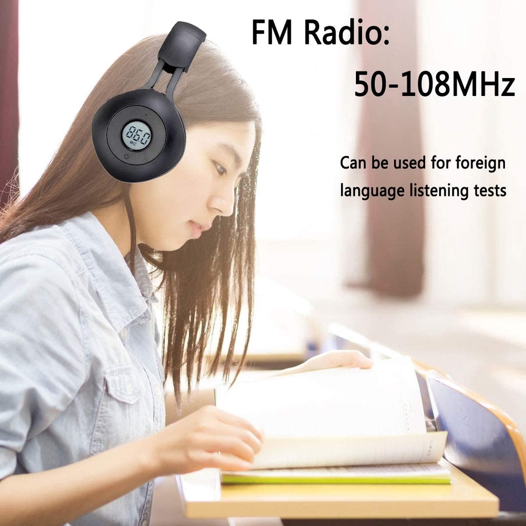 Tai nghe radio FM kỹ thuật số Retekess TR104 bảo vệ thính giác có đầu vào AUX