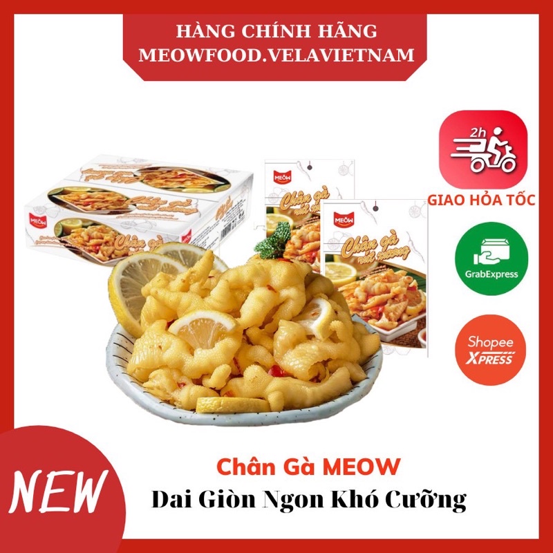 Chân gà rút xương cay MEOW ngon cực đỉnh mẹ bầu yêu thích 80gam