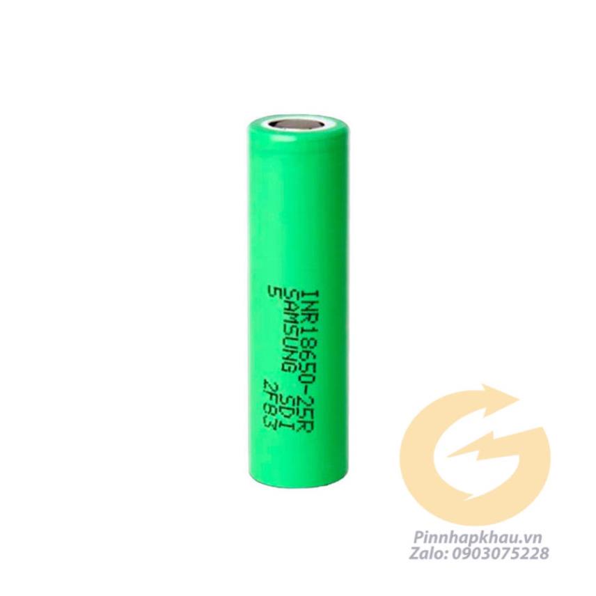 Pin sạc 18650 Samsung 25R 2500mah xã cực cao 20A mới 100% chuyên cho khoan, thiết bị cầm tay