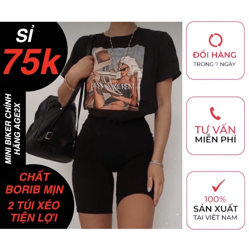 BÙNG CHÁYMini Biker AGE2X Siêu Sport - Bản Đẹp Loại 1 Có 2 Túi Xéo Cực Xịn Sò