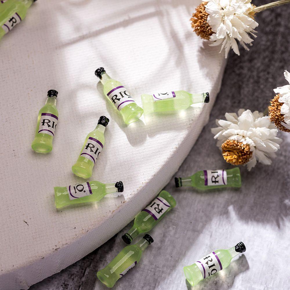 USNOW Phụ Kiện Trang Trí Móng Tay Hình Chai Bia 3D Mini Thời Trang