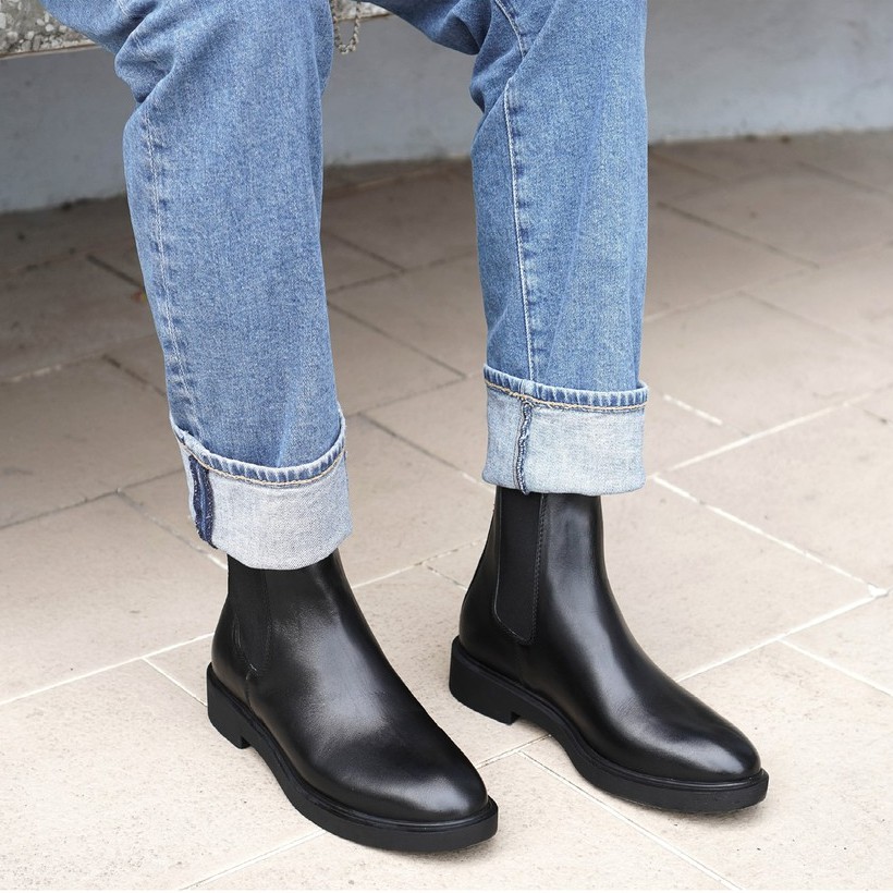 Giày Chelsea boots JOG04 ( Bộ sưu tập 2021 ) - da bò nguyên tấm , tăng chiều cao cho nam ( T2 ) | WebRaoVat - webraovat.net.vn