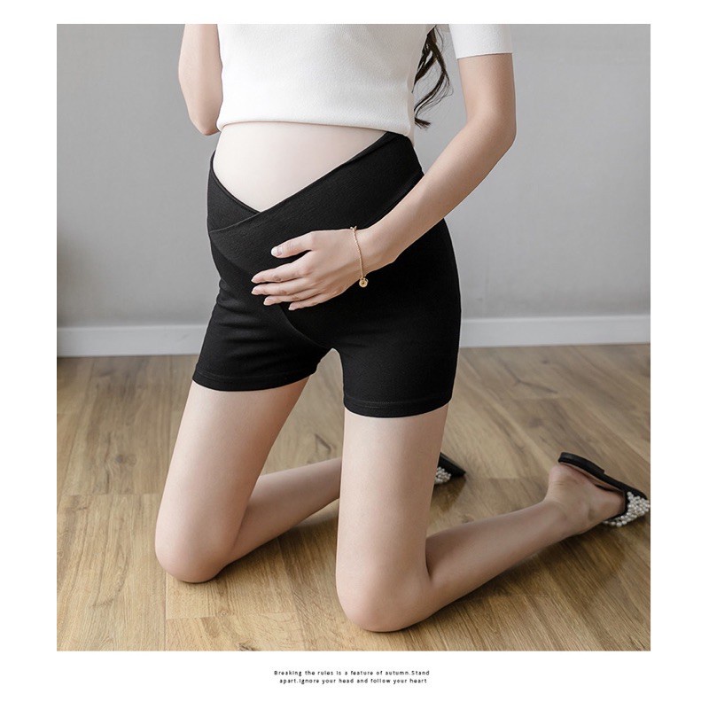 Quần Bầu Sooc,Quần Đùi Bầu Cạp Chéo Tiện Lợi(mã 17)
