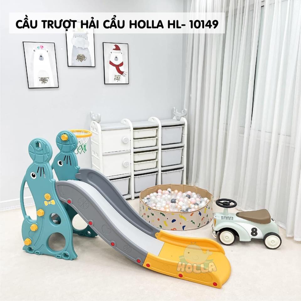 CẦU TRƯỢT ĐƠN - BÓNG RỔ HẢI CẨU CAYABE HOLLA CHO BÉ MÀU XANH LÁ