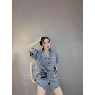 Áo sơ mi bò demi MICKEY